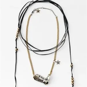 Zara | Jewelry | Zara 2 Pack Of Cowboy Boot Bead Neckalces